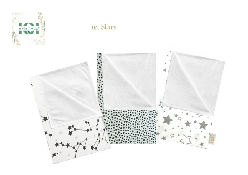 Gift Set Baby Waterproof Reusable Cotton Diaper Changing Pad Mat 3 pieces in Gift box