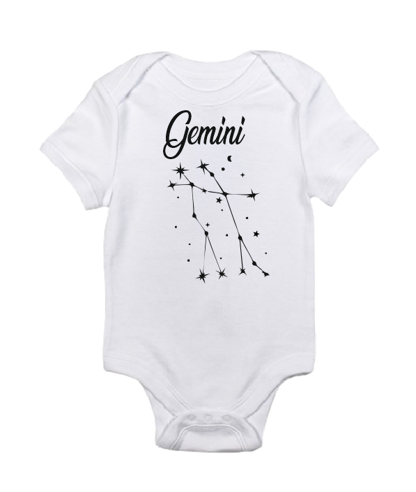 Zodiac sign Baby Bodysuit, Custom Baby Birthday Months Stars Astrology sign Bodysuit