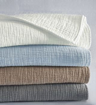 Throw Blanket Organic and Eco-Friendly Muslin Cotton Bed Cover.