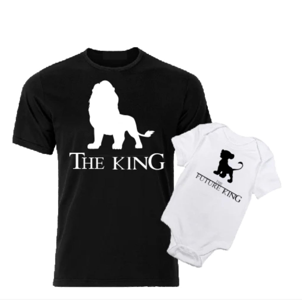 The King - The Future King matching Dad T-shirt and Son Bodysuit