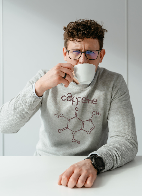 Caffeine Molecule T shirt l Sweatshirt l Hoodie, Coffee Lover Addicted Addiction Coffeeholic Espresso Lover Gift, Sip Sip Hooray