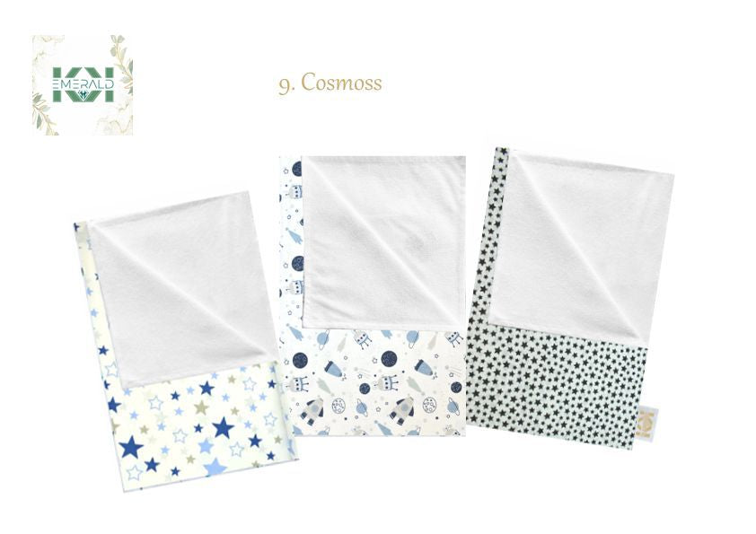 Gift Set Baby Waterproof Reusable Cotton Diaper Changing Pad Mat 3 pieces in Gift box