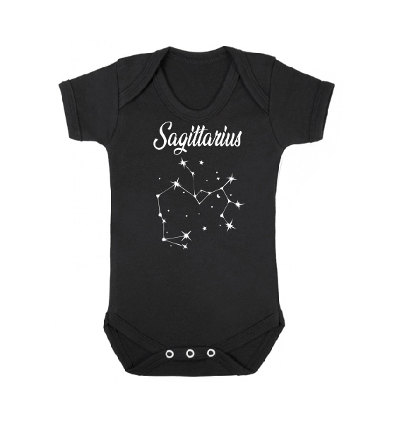 Zodiac sign Baby Bodysuit, Custom Baby Birthday Months Stars Astrology sign Bodysuit