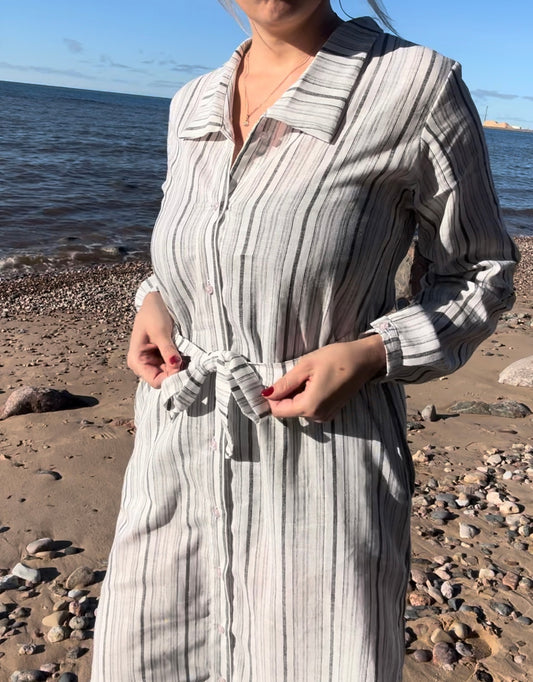 Linen Shirt Dress  I Organic, eco-friendly and breathable