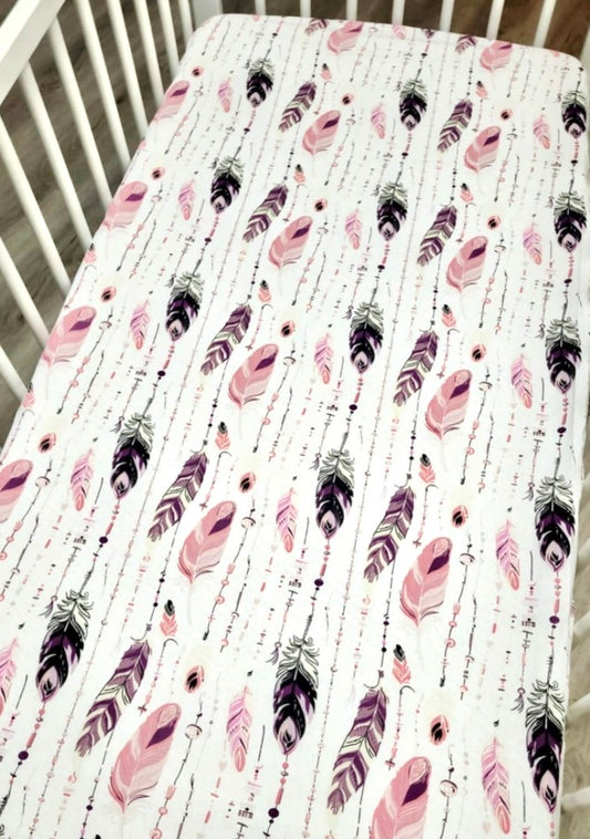 Cotton with prints Fitted Bed Sheet with elastic rubber Custom sizes, Baby Child Toddler Teen Adult Bedding