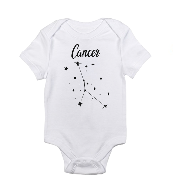 Zodiac sign Baby Bodysuit, Custom Baby Birthday Months Stars Astrology sign Bodysuit