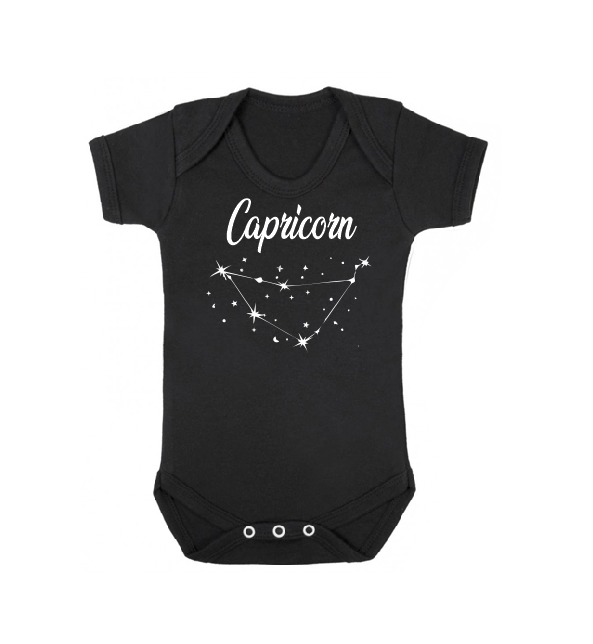 Zodiac sign Baby Bodysuit, Custom Baby Birthday Months Stars Astrology sign Bodysuit