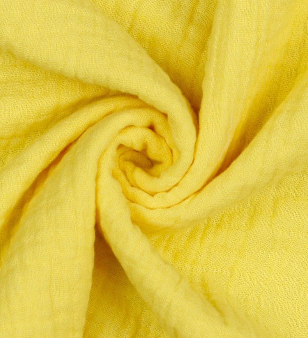 Yellow Muslin Cotton Fabric