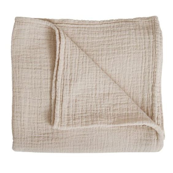 Throw Blanket Organic and Eco-Friendly Muslin Cotton Bed Cover.