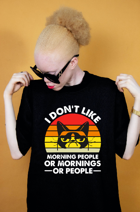 I don't like morning people, or mornings, or people T shirt l Sweatshirt l Hoodie